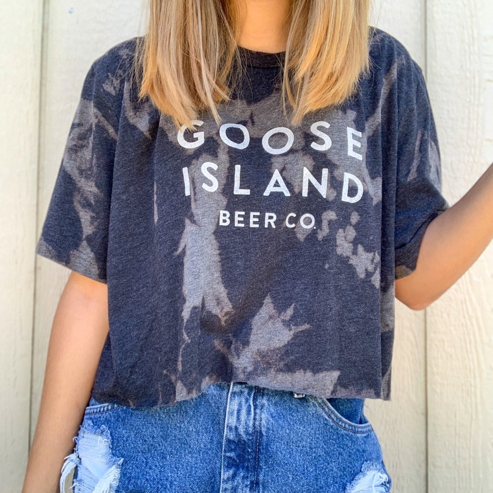 goose island beer co bleach crop top